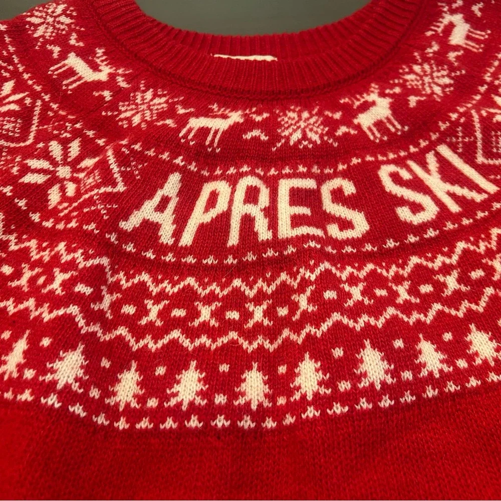 Kiel James Patrick Red Après Ski Sweater - Picture 2 of 5